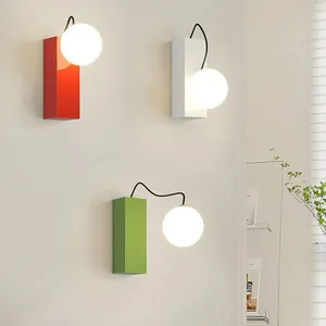 Cream bubble wall lamp Nordic Denmark can shift magnetic bedroom bedside lamp designer net red children's room lamp