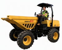 Moteur diesel turbo Yanmar 4TNV98T, mini-dumper de 6 tonnes RWFD61, capacité de charge 4x4, benne basculante routière, chantier de construction lourd, exploitation minière, longue durée de vie