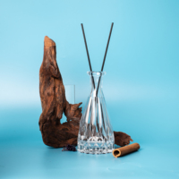 Diffuseur de roseaux vides de 140ml Bouteilles de diffuseur de roseaux de conception unique avec décoration de couleur dorée pour la maison et le bureau