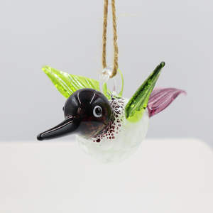 El üflemeli Murano Lampwork füzyon cam zanaat ev dekorasyon asılı Hummingbird kuş figürleri süs kanca iç için - Product Image 2