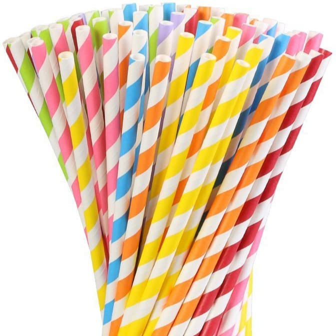 Kraft Biodegradable Paper Straws Co-Friendly Biodegradable Drinking Straws Bulk for Party Supplies Restaurant Food Service