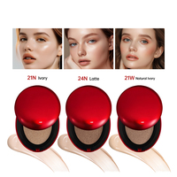 Crème Correctrice Teint Parfait Red Shell Air Cushion - Imperméable & Contrôle du Sébum, Écran Solaire Blanchissant, Fini Naturel, Couvre les Imperfections