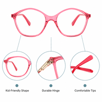 Montures de lunettes géométriques carrées surdimensionnées en acétate transparent pour enfants, lunettes optiques pour garçons et filles