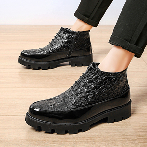 Bottines Montantes à Lacets pour Homme, <span class=keywords><strong>Semelle</strong></span> Épaisse et Plateforme, Taille 38-44 - Product Image 2