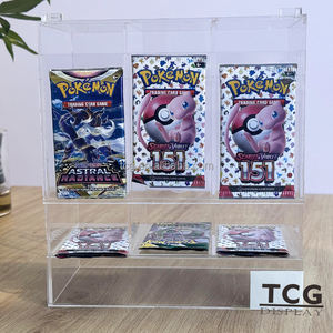 TCG personnalisé acrylique 3 emplacements <span class=keywords><strong>Pokemon</strong></span> carte à collectionner Booster Pack distributeur pour jeux de <span class=keywords><strong>cartes</strong></span> à collectionner tels que l'emballage de <span class=keywords><strong>cartes</strong></span> de sport - Product Image 1