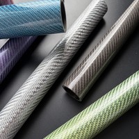 Tubo de Fibra de Carbono 3K de Alta Resistencia Personalizado con Acabado en Color para Aplicaciones Industriales