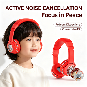 Auriculares Bluetooth BuddyPhones para Niños, Auriculares Inalámbricos con Cancelación Activa de Ruido, Auriculares Estéreo Libres de BPA para Estudio - Product Image 1