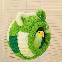 Nid d'oiseau en peluche moelleux et chaud pour l'hiver, cabane suspendue confortable, lit-cage pour perroquets, perruches, agapornis et petits oiseaux de compagnie