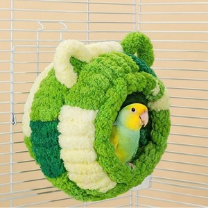 Nid d'oiseau en peluche moelleux et chaud <span class=keywords><strong>pour</strong></span> l'hiver, <span class=keywords><strong>cabane</strong></span> suspendue confortable, <span class=keywords><strong>lit</strong></span>-cage <span class=keywords><strong>pour</strong></span> perroquets, perruches, agapornis et petits oiseaux de compagnie - Product Image 3