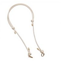 Cordon élégant noir en cuir PU tressé avec accents dorés, support polyvalent pour lunettes, sangle accessoire avec clip pour accessoires de sac DIY