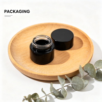 Envase de Vidrio Transparente Redondo y Económico para Almacenamiento de Alimentos, con Tapa Metálica Dorada, Hermético, en Tamaños de 25ml, 35ml, 50ml y 75ml, 50g
