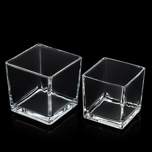 Vase à <span class=keywords><strong>bougie</strong></span> vide en verre transparent, récipient carré <span class=keywords><strong>pour</strong></span> la <span class=keywords><strong>fabrication</strong></span> de bougies 150ml 300ml 500ml 1000ml - Product Image 3