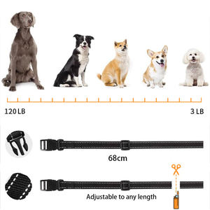 कुत्तों के लिए वायरलेस चार्जिंग के साथ स्मार्ट रिचार्जेबल वाटरप्रूफ प्लास्टिक विरोधी छाल कॉलर - Product Image 5