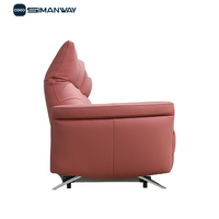 Sofa Recliner Elektrik 2 Dudukan Kulit Modern untuk Home Theatre dari Pabrik Foshan, Nyaman dengan Pengisian Daya USB & Penyimpanan