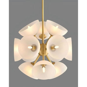 Precios razonables Lámpara de techo con metal y vidrio Acabado dorado Estilo de lujo Lámpara de techo hecha a mano para la venta - Product Image 1