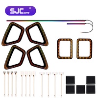 Éclairage d'ambiance pour voiture SJC pour Mahindra Scorpio N 2022-2025, symphonie lumineuse dynamique intérieure, éclairage d'ambiance 12V, kit d'éclairage LED 64 couleurs