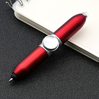 Stylo multifonctionnel 3-en-1 avec fidget spinner, lumière LED pour écrans tactiles, soulagement du stress et écriture nocturne