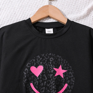 HIPPO KIDS haut à manches courtes léopard et pantalon long ensemble de vêtements décontractés pour filles vêtements de mode Tween - Product Image 3