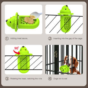 Durable Eco-Friendly Silicone Pet Lick Mat Dog Feeder <b>Cage</b> Self-Entertainment Chew Toy Calming Dog Teething Toy Solid Wholesale - Product Image 4