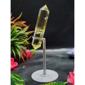 Citrine Vogel à double terminaison avec 12 faces, un symbole puissant d'abondance, de paix et de transformation - Product Image 1