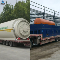 Machine de pyrolyse intermittent de caoutchouc facile à utiliser pour transformer les pneus usagés, les déchets résidentiels et le plastique jeté en huile combustible