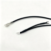 187 4.8mm Konektor Kabel Sambung Cepat Betina Tipe Pengunci Sudut Kanan 2 Pin dengan Boot Transparan Berinsulasi