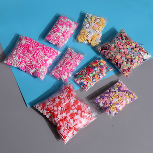 Perles en <span class=keywords><strong>argile</strong></span> polymère en forme de cœur, couleurs <span class=keywords><strong>rose</strong></span> et rouge mélangées, pour la Saint-Valentin, les mariages, fournitures personnalisées, accessoires pour nail art, boules de neige - Product Image 3