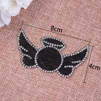 Patchs thermocollants en strass en stock, appliques en cristal pour chapeaux, vêtements, sacs, accessoires de bricolage, vente en gros