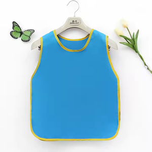 Bavoirs imperméables personnalisables pour bébés jeunes enfants <span class=keywords><strong>Blouse</strong></span> sans manches Design Bavette jetable imprimée pour habillage inversé - Product Image 1