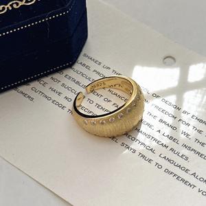 แหวนเงินแท้ S925 ประดับเพชรเม็ดเล็ก ดีไซน์ปากแหวนเปิด สไตล์หรูหราแบบฝรั่งเศสย้อนยุค แฟชั่นทันสมัย แหวน Mid-Ghulas เครื่องประดับ - Product Image 5