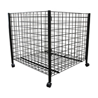 Panier en fil métallique pour magasin de détail, bac de rangement au sol