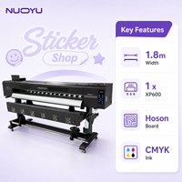 Machine d'impression numérique 1,8 m 1 X XP600 avec carte Hoson CMYK Grand format Vente en gros OEM