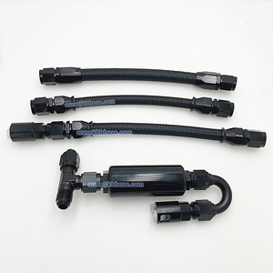 SYKRSS 6AN 20FT Fuel Line Hose Kit, Nylon Stainless Steel