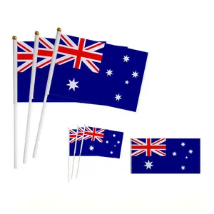 澳大利亚国旗手摇小型迷你国旗14 * 21厘米8.2*5.5英寸澳大利亚手摇国旗