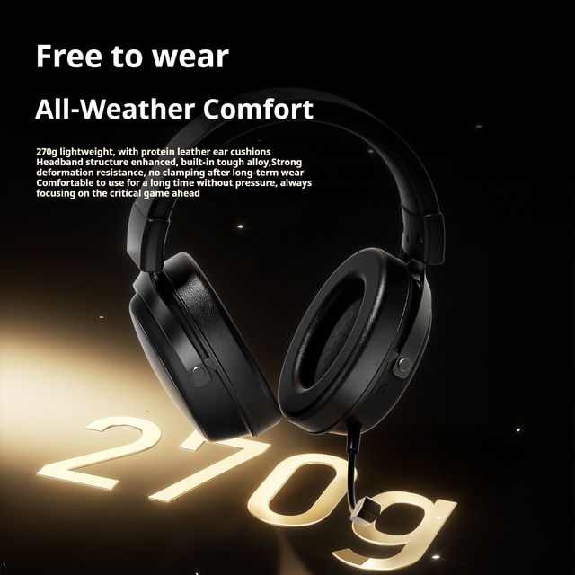 ATK Neptune N9 Over-Ear Gaming Headphones for 5.3 Four Mode Ultra-Low Latency ENC Noise Cancel Competitive Esports PC