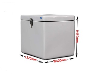 Fiberglass FRP GRP composite plastic food delivery boxes on motrocycle