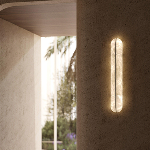 Lámpara de Pared Moderna de Mármol LED, Diseño <span class=keywords><strong>Italiano</strong></span> de Lujo para Pasillo, Dormitorio, Cabecera, Escalera, Sala de Estar y Pared de Fondo - Product Image 1
