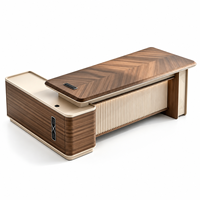 Bureau de direction en bois moderne de qualité supérieure en forme de L, table de bureau de luxe pour manager, PDG, bureau administratif, ensemble de mobilier de bureau