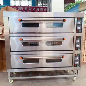 Industrial commercial large scale 3 deck bakery oven / electric deck baking oven for bread