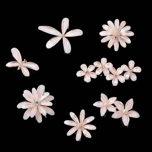 Accesorios de flores de resina de aleación DIY para decoración de bodas, broche de Material, lazo para el pelo, ropa, accesorios artesanales de joyería DIY - Product Image 1