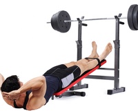 Banc de musculation réglable et pliable pour la musculation à domicile, support de barre de musculation