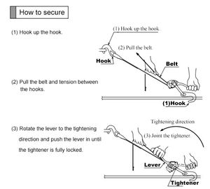 Crochets plats en polyester Attaches à cliquet à l'intérieur des sangles <span class=keywords><strong>d</strong></span>'<span class=keywords><strong>arrimage</strong></span> des fourgonnettes ou des conteneurs pour remorque de bateau - Product Image 4