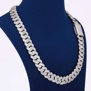 Collar de Plata de Ley 925 con Diamante Cultivado en Laboratorio, Cadena de Lujo, Joyería Fina Premium para Hombre y Mujer, Regalo de Boda Moderno y Elegante - Product Image 1