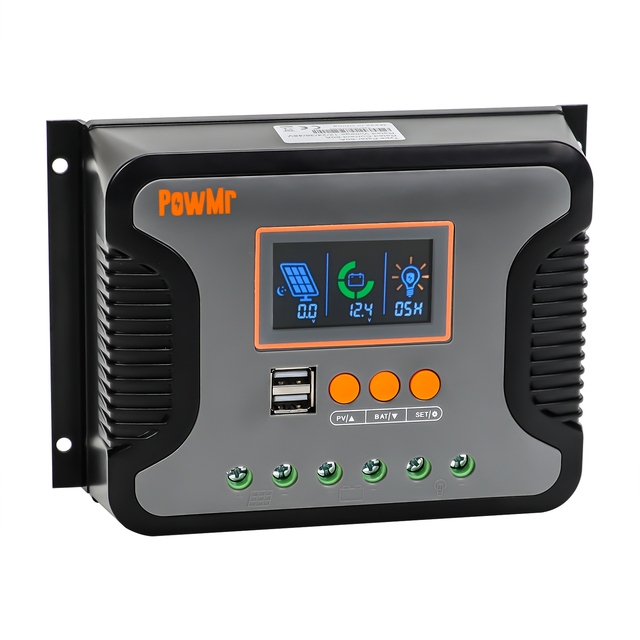 PowMr New Product PWM 12V/24V/48V Solar Charger Controller 30A 60A 80A Solar Charge Controller for Solar Energy System