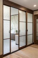 CBMMART Porte coulissante robuste à double vitrage trempé avec cadre en alliage d'aluminium contemporain, garantie de plus de 5 ans, pour la maison et le bureau