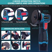 Meuleuse d'angle électrique 500W, mini-polisseuse sans fil à gâchette, batterie, pour bricolage, découpe, meuleuse diamantée