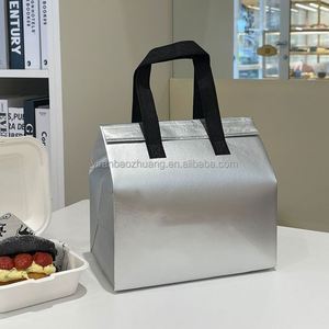 Sac isotherme jetable en aluminium non tissé pour emporter, boîte d'emballage auto-scellante portable pour gobelets en papier - Product Image 1