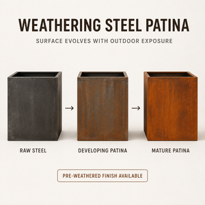 Extra Large Corten Steel <b>Planter</b> <b>Box</b> Square Rectangular Outdoor Weathering Metal OEM Wholesale Australia - Product Image 3