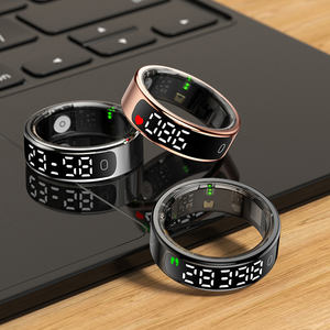 Bague intelligente étanche avec écran pour hommes et femmes, podomètre, affichage des calories/du temps, moniteur de fréquence cardiaque/du sommeil, <span class=keywords><strong>batterie</strong></span> longue durée - Product Image 4