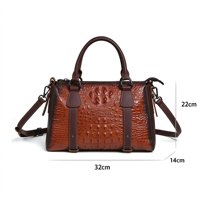 Sacs à main vintage pour femmes en cuir de vachette pleine fleur véritable, mode embossée, bandoulière, grande capacité, couleur patinée à la main, qualité supérieure